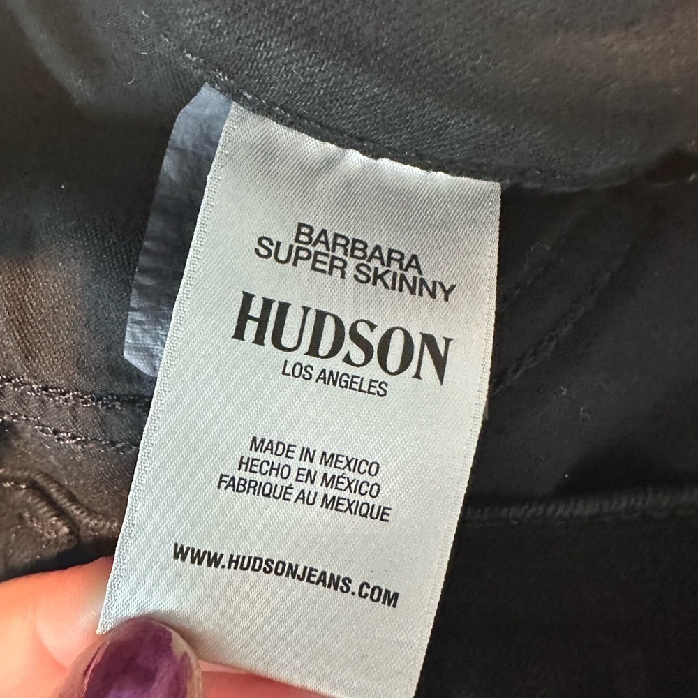 hudson barbara super skinny black jeans - Picture 7 of 8